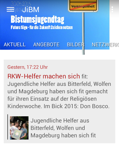 Titelbild zum News-Artikel Mit unserer App auch unterwegs immer informiert