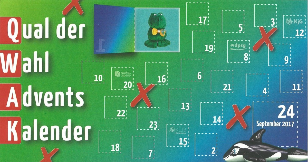 Titelbild zum News-Artikel: QWAK - Qual der Wahl Adventskalender 